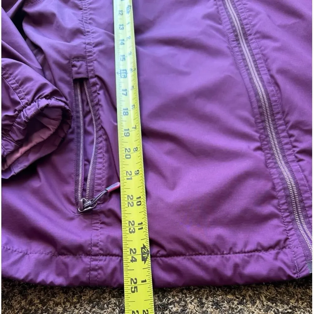 L.L. Bean Nylon Lightweight Hooded Jacket Mesh Lined Purple outdoors Women's M